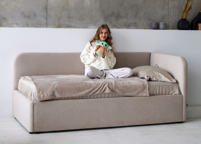 Ліжко м'яке кутове Мокко - фото 9