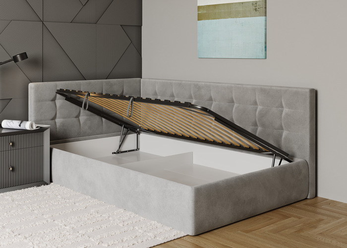 Ліжко м'яке кутове Соната - фото 5