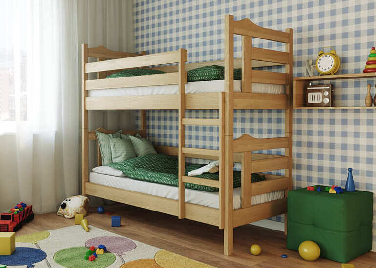 Ліжко двоярусне дерев'яне Санта - фото 7