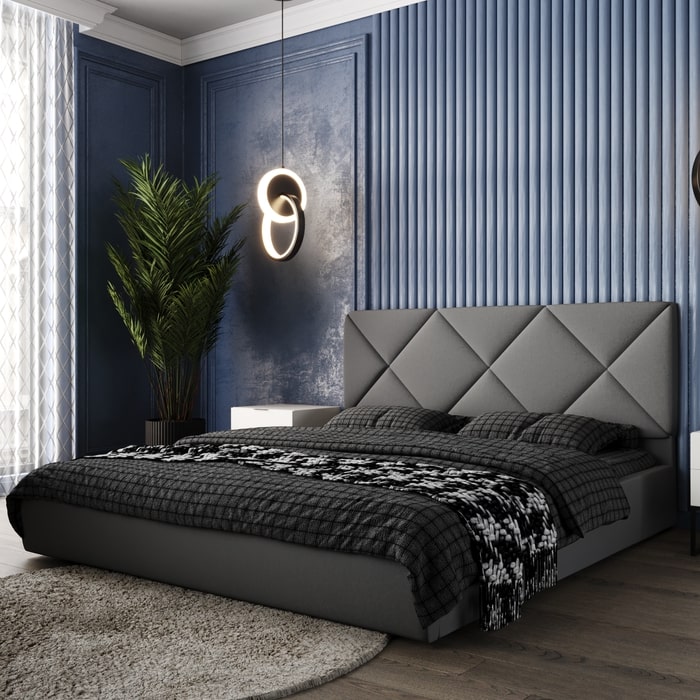 Кровать мягкая Ромб - фото 1