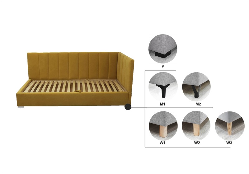 Ліжко м'яке кутове Мія - фото 7