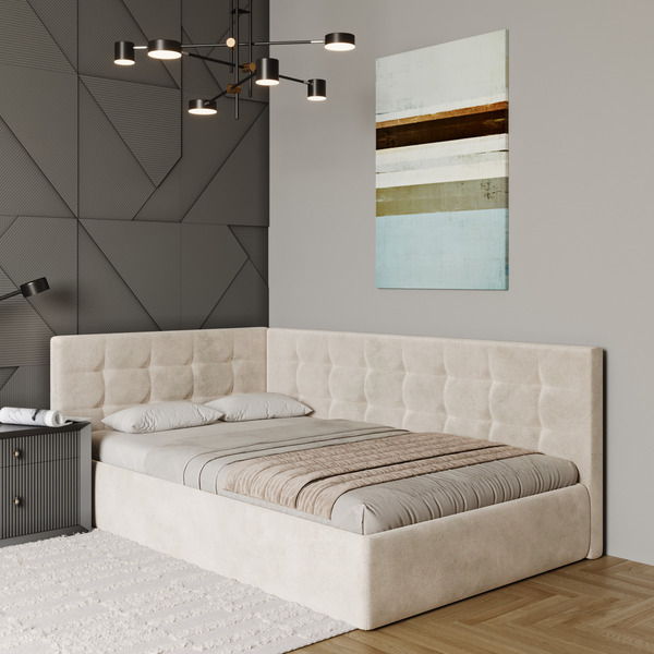 Ліжко м'яке кутове Соната - фото 1