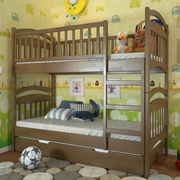 Кровать деревянная двухъярусная Смайл - фото 1