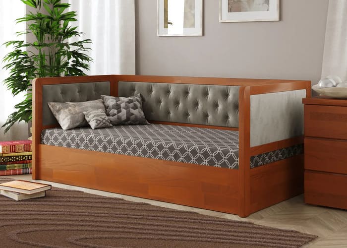 Кровать деревянная угловая Немо Люкс М - фото 5