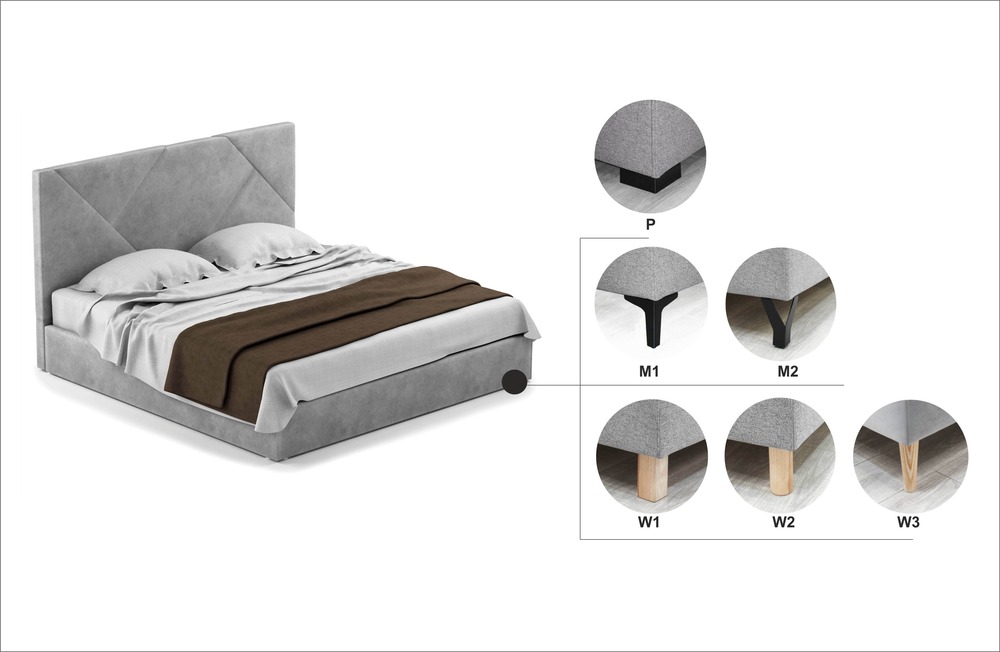 Ліжко м'яке Сіті - фото 7