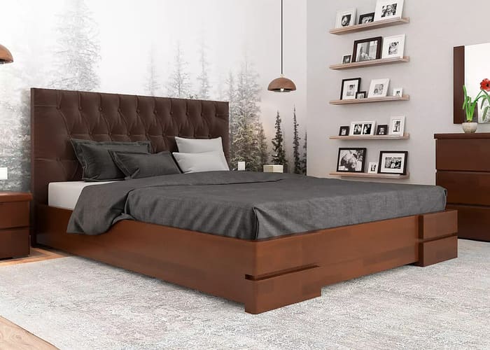 Кровать деревянная Камелия Ромб - фото 2