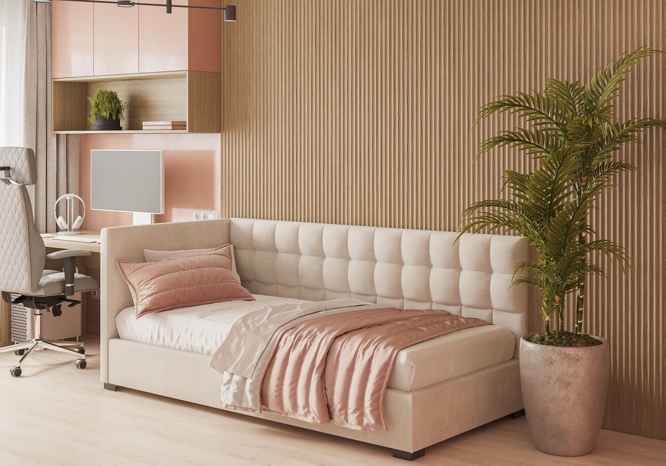 Кровать мягкая угловая Дора - фото 2