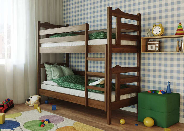 Ліжко двоярусне дерев'яне Санта - фото 3