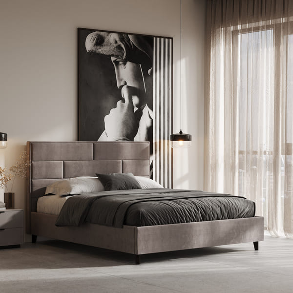 Ліжко м'яке Бергамо - фото 1