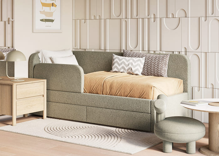 Ліжко м'яке кутове Мокко - фото 4