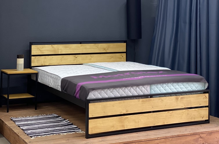 Ліжко металеве з деревом Вуд - фото 3