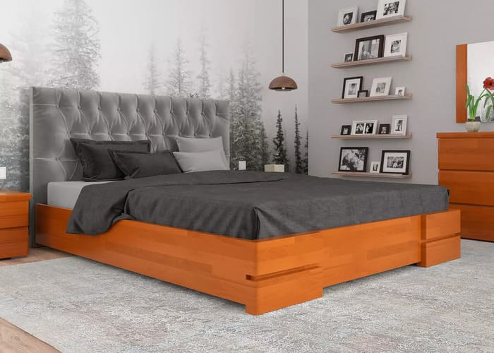 Кровать деревянная Камелия Ромб - фото 6