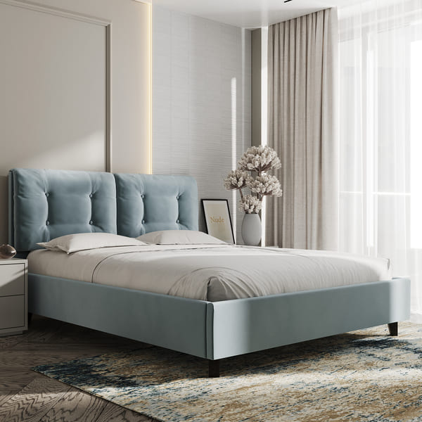 Ліжко м'яке Дублін - фото 1