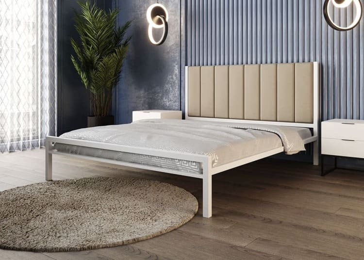 Ліжко металеве Комфорт-1 з м'якою спинкою - фото 2