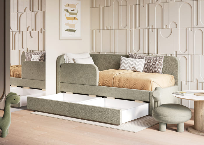 Ліжко м'яке кутове Мокко - фото 6