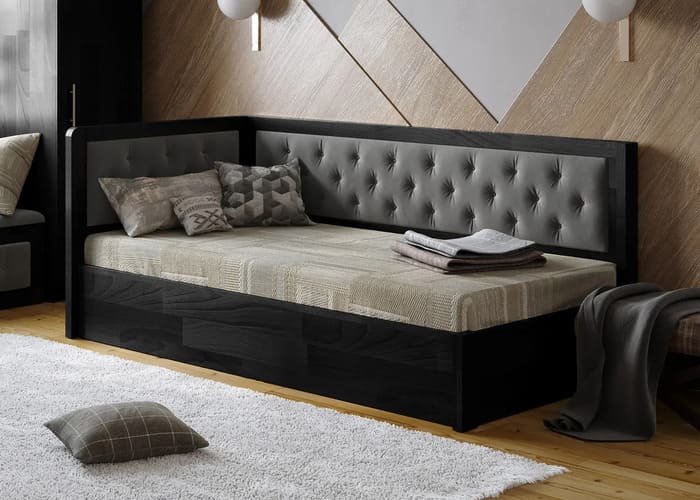 Кровать деревянная угловая Немо Люкс М - фото 2