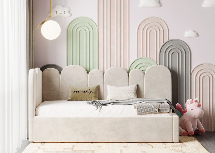 Ліжко м'яке кутове Тірамісу - фото 3