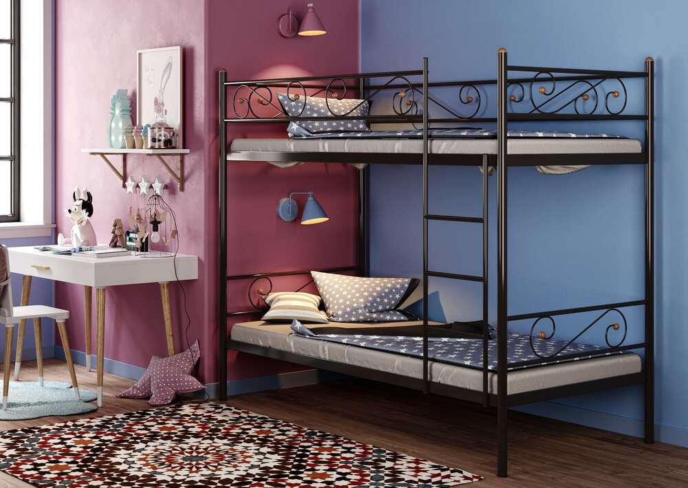 Ліжко металеве двоярусне Акварель - фото 2 Ліжко металеве двоярусне Акварель - фото 2