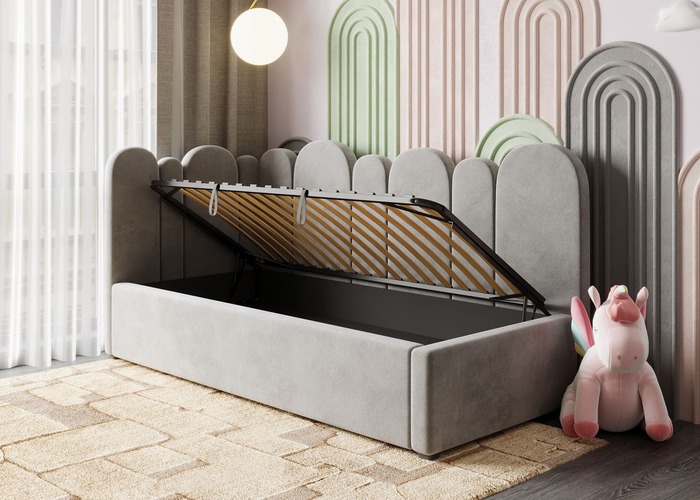 Ліжко м'яке кутове Тірамісу - фото 5